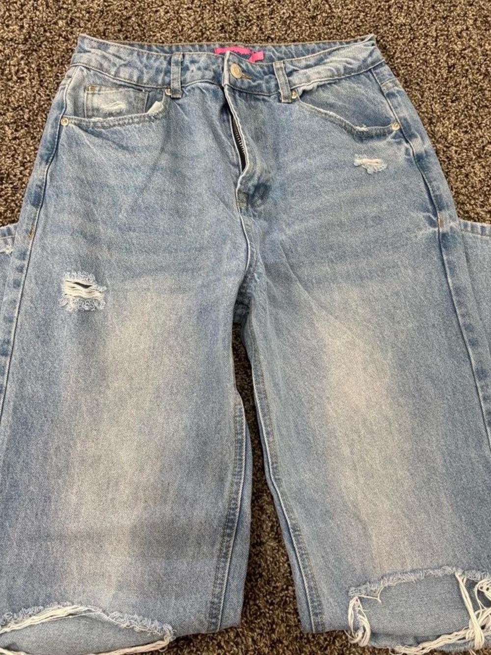 Edikted Women's Light Blue Distressed Boyfriend Jeans